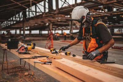 Arden Projects tradesperson at work on a Brisbane job site